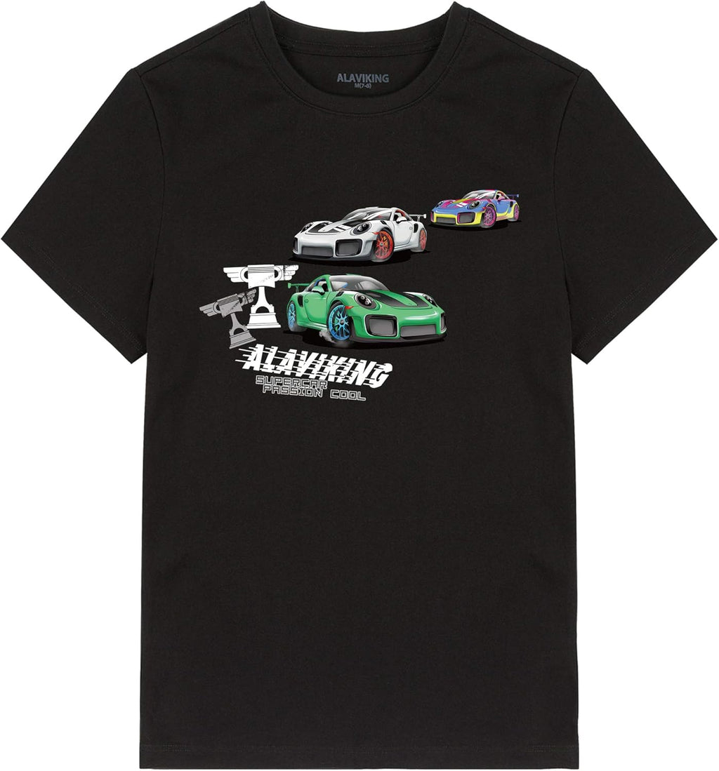 Kids T Shirts Youth Short Sleeve Striped T-Shirt Cotton Crewneck Tees for Boys or Girls Size 3-12 Years