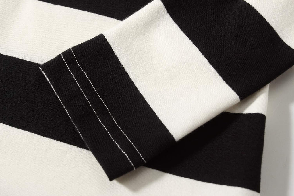 -Long-Sleeve-Shirts-For-Big-Girls-Striped T Shirt Crew Neck Cotton Lightweight Causal