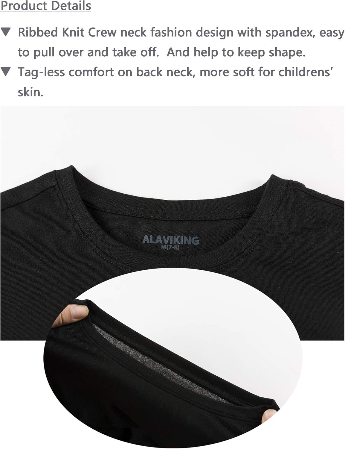 Kids T Shirts Youth Short Sleeve Striped T-Shirt Cotton Crewneck Tees for Boys or Girls Size 3-12 Years