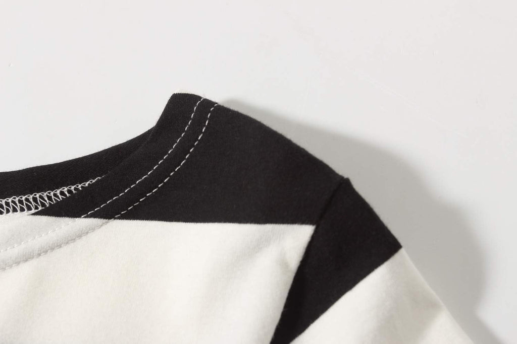 -Long-Sleeve-Shirts-For-Big-Girls-Striped T Shirt Crew Neck Cotton Lightweight Causal